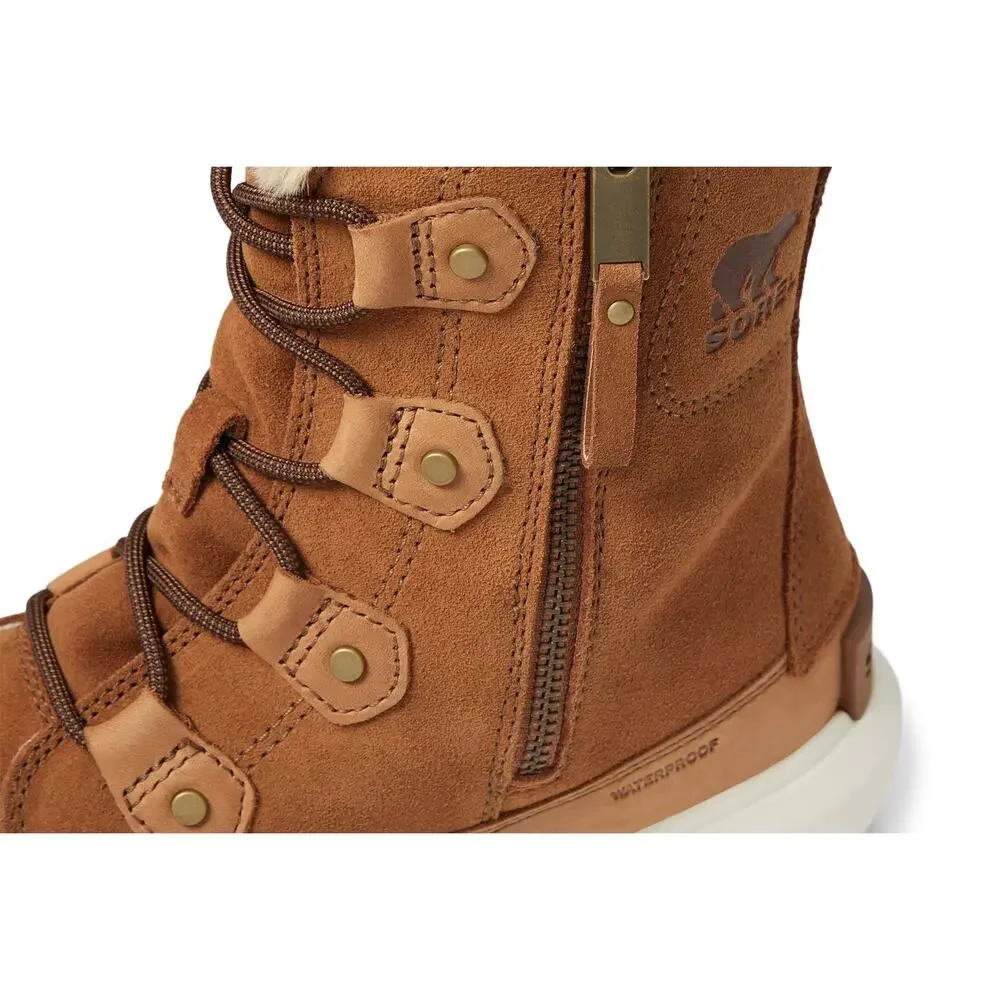 SOREL WOMENS EXPLORER NEXTÂ„¢ JOAN DUAL ZIP WATERPROOF VELVET TAN/FAWN 7.5 B -